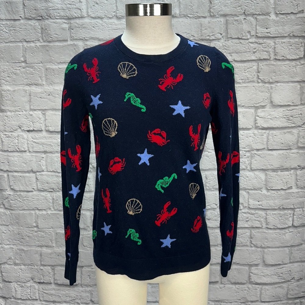 Talbots Sea Animal Crew Neck Sweater, Sz M - Picture 1 of 7